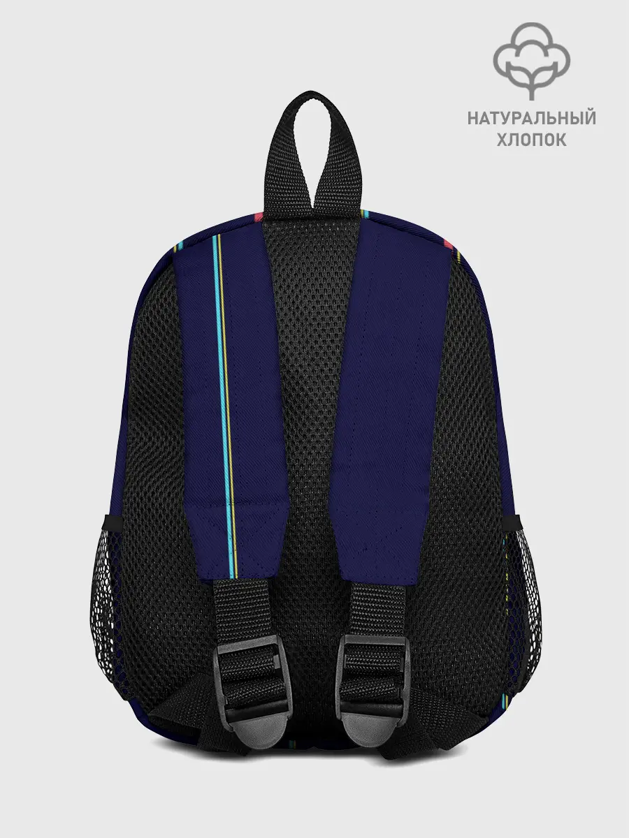 Рюкзак детский / Синие и розовые полосы