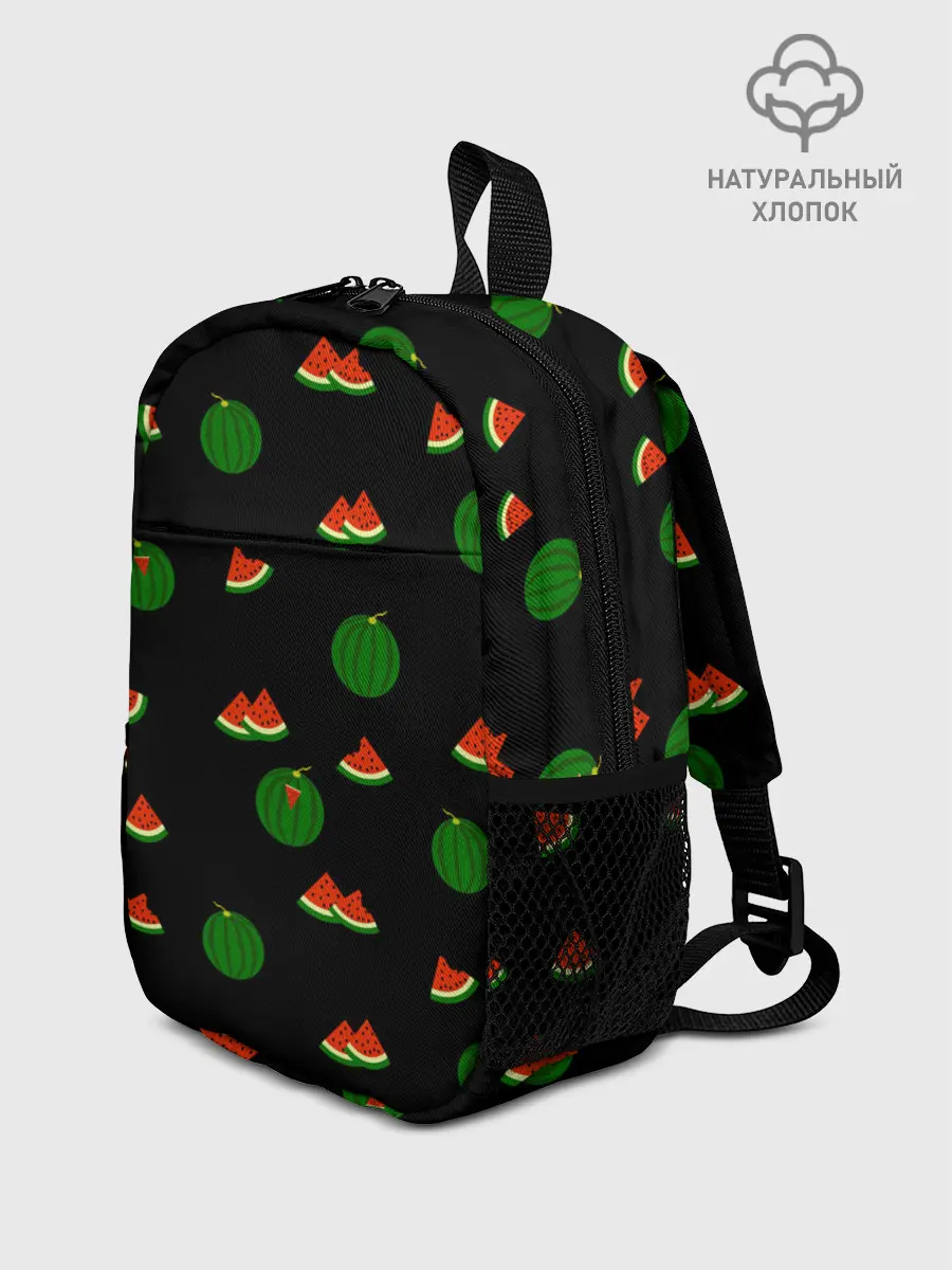 Рюкзак детский / Арбуз на черном фоне
