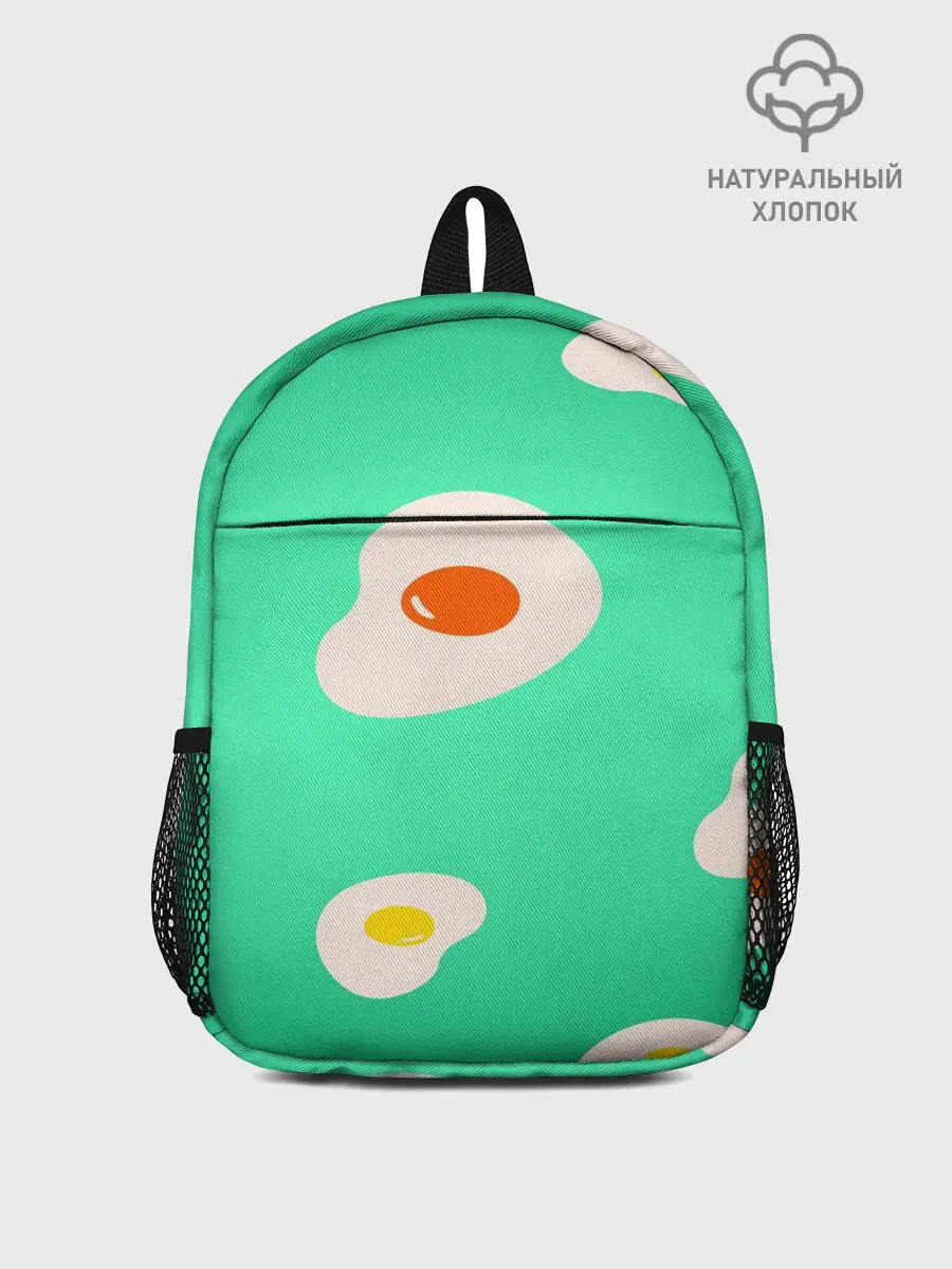 Рюкзак детский / Яйца на Зеленом Фоне