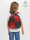 Рюкзак детский / Черно-красная Кожа
