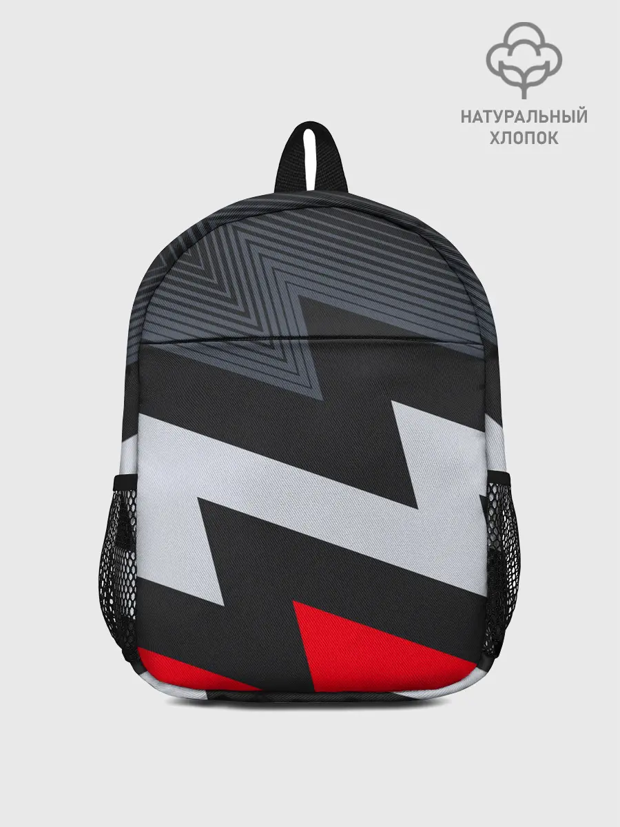 Рюкзак детский / Черно-красные зигзаги