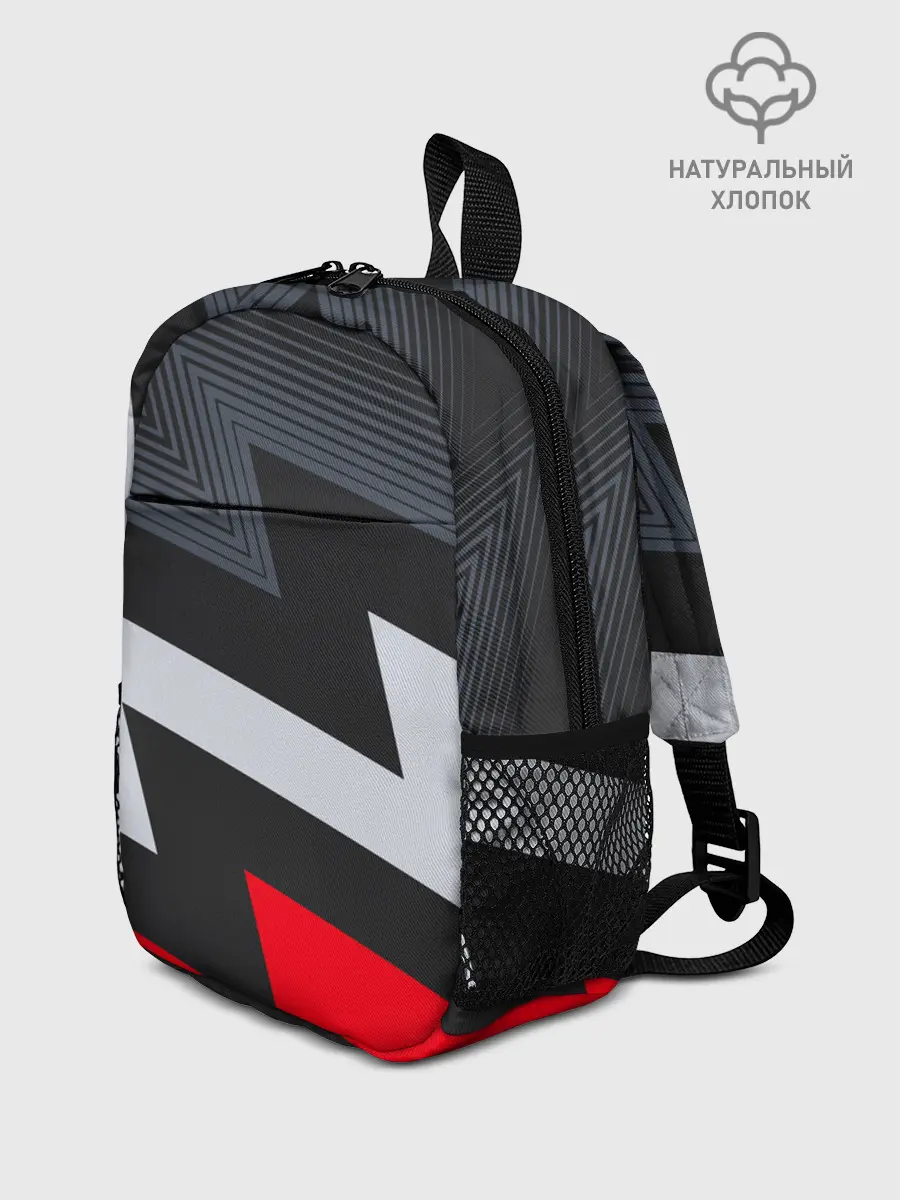 Рюкзак детский / Черно-красные зигзаги