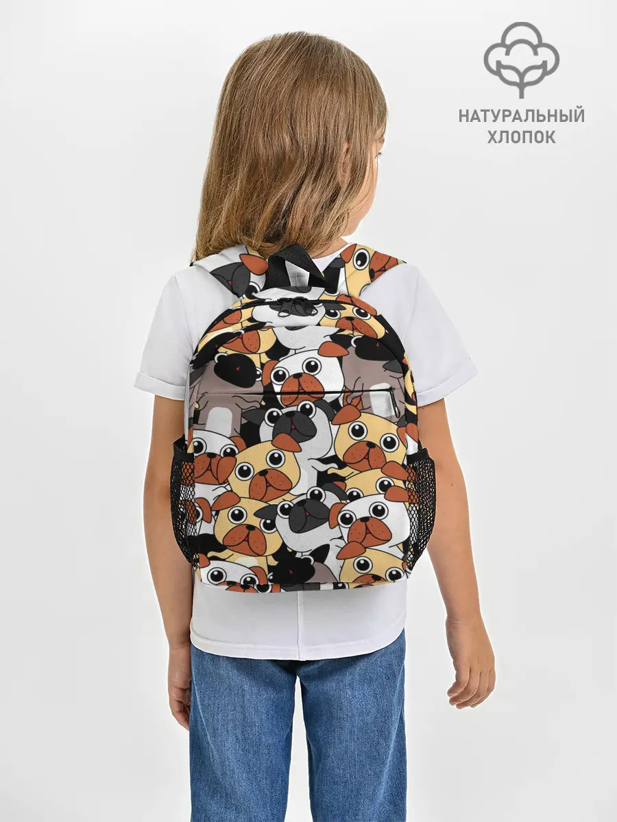 Рюкзак детский / Собаки мопсы