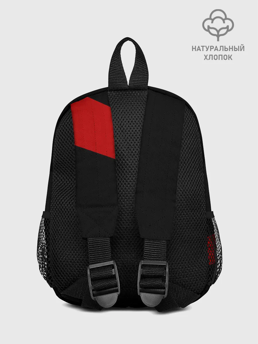 Рюкзак детский / Чёрный клевер Аста красная полоса