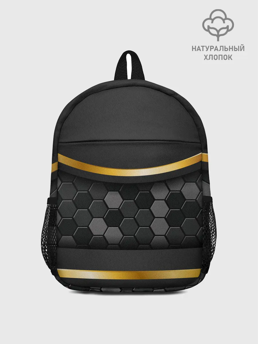 Рюкзак детский / 3D ТЕМНАЯ БРОНЯ С ЗОЛОТОМ