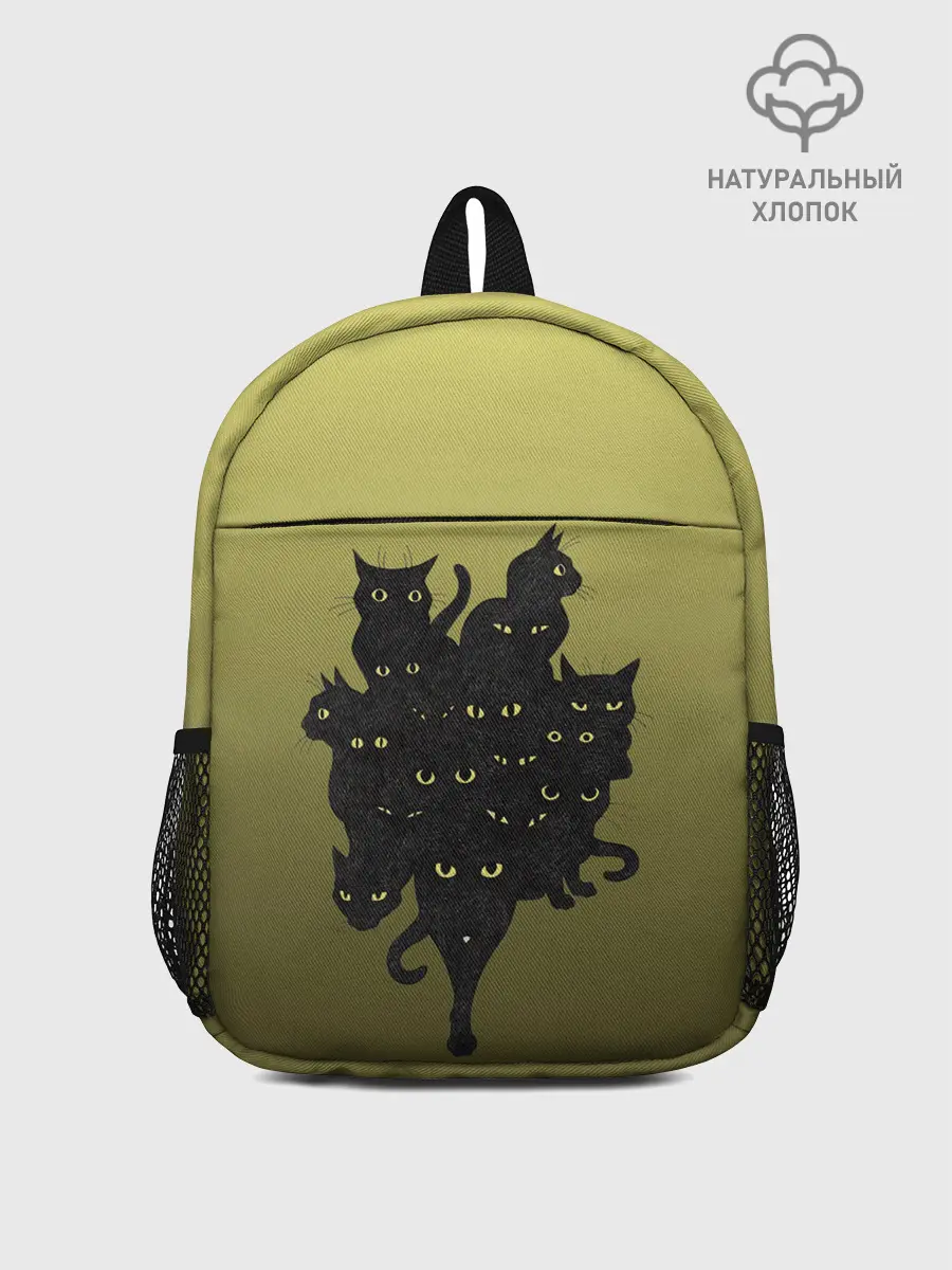 Рюкзак детский / много черных котов