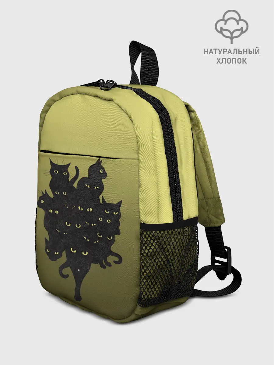 Рюкзак детский / много черных котов
