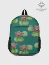Рюкзак детский / Лотосы на темно бирюзовом фоне