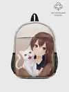 Рюкзак детский / Девочка и белый кот аниме