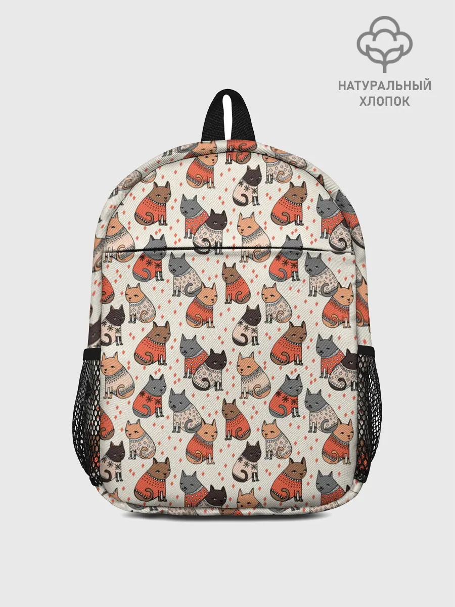Рюкзак детский / Коты в Свитерах Паттерн