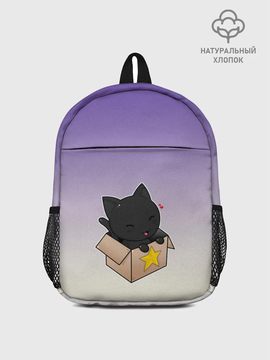 Рюкзак детский / черный котенок в коробке