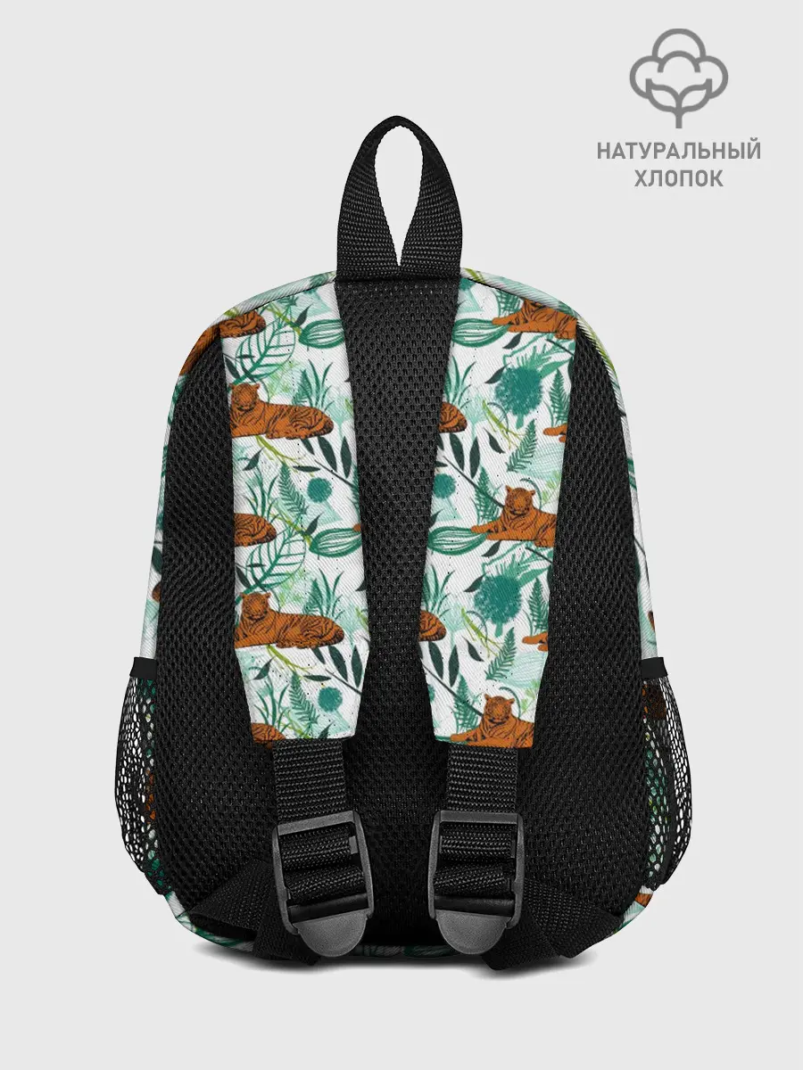 Рюкзак детский / Цветы и Тигр Паттерн