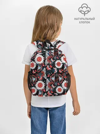 Рюкзак детский / Паттерн из Бабочек с Цветами
