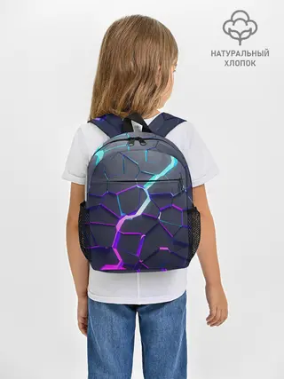 Рюкзак детский / НЕОНОВЫЙ РАЗЛОМ | 3Д РАЗЛОМ