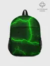 Рюкзак детский / К - 13 зелёная трещина 3D