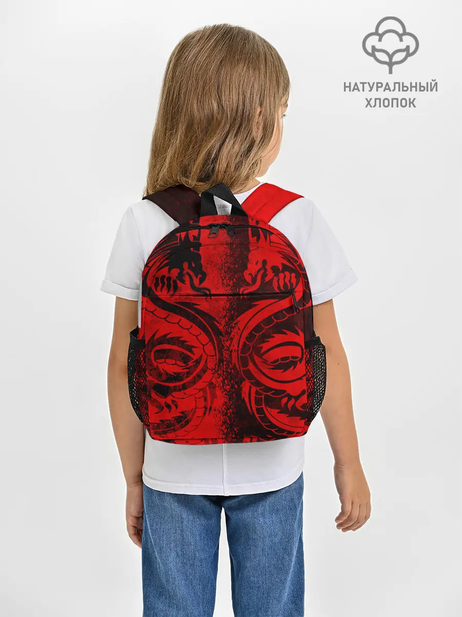 Рюкзак детский / BLACK RED DRAGONS TATOO