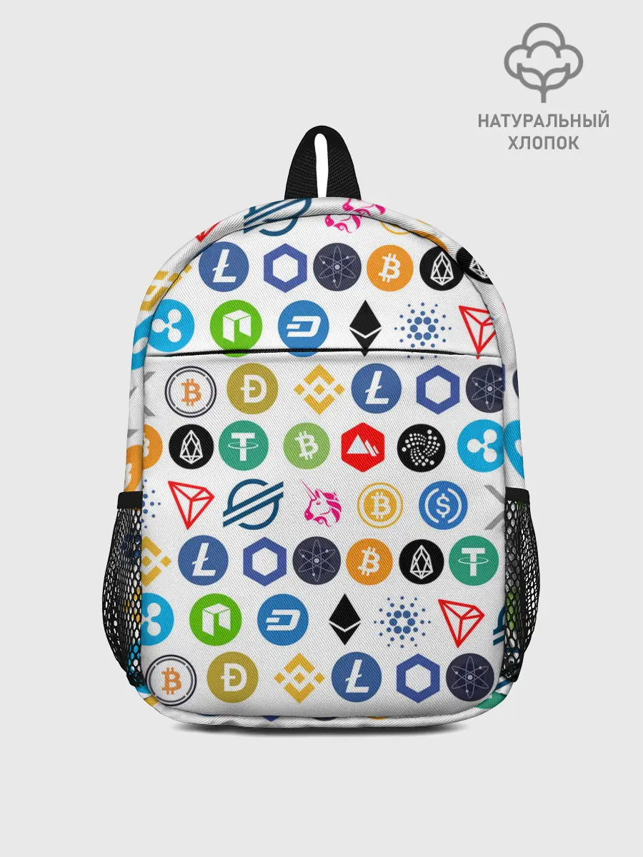 Рюкзак детский / BITCOIN PATTERN | БИТКОИН