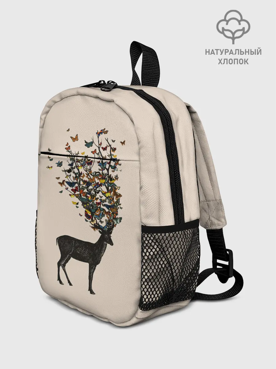 Рюкзак детский / Олени с рогами из бабочек