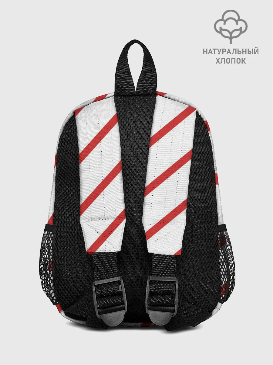 Рюкзак детский / Полосы красные на белом