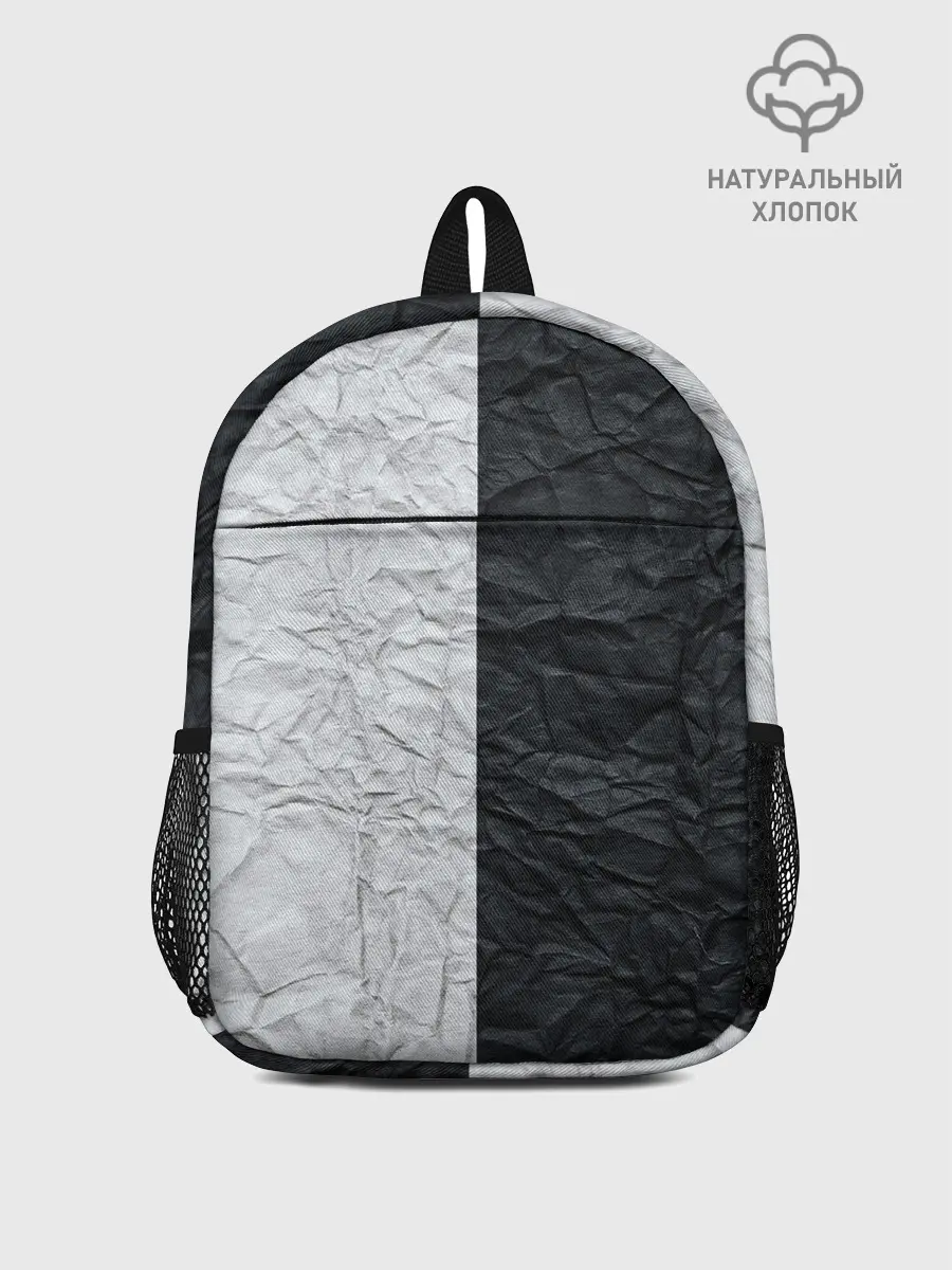 Рюкзак детский / Мятая Черно-Белая Бумага
