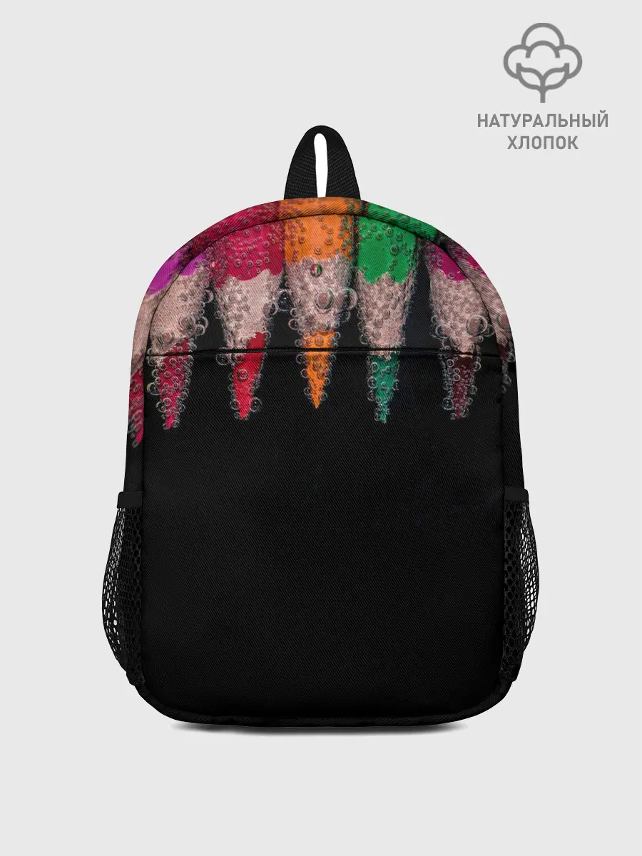 Рюкзак детский / карандаши на черном фоне