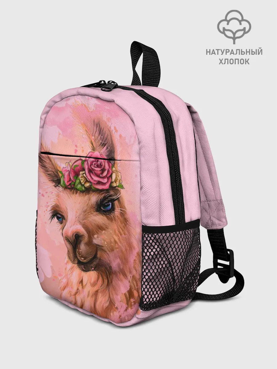 Рюкзак детский / лама с цветами