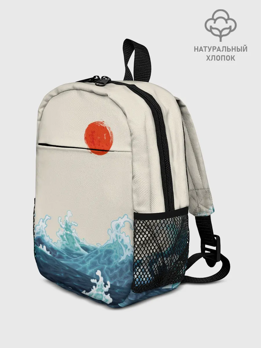 Рюкзак детский / Японский Стиль Волны и Солнце