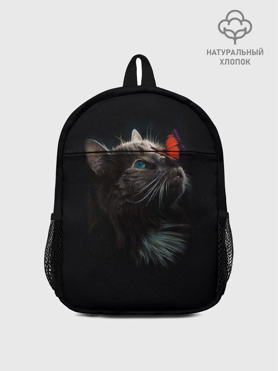 Рюкзак детский / Котик и бабочка