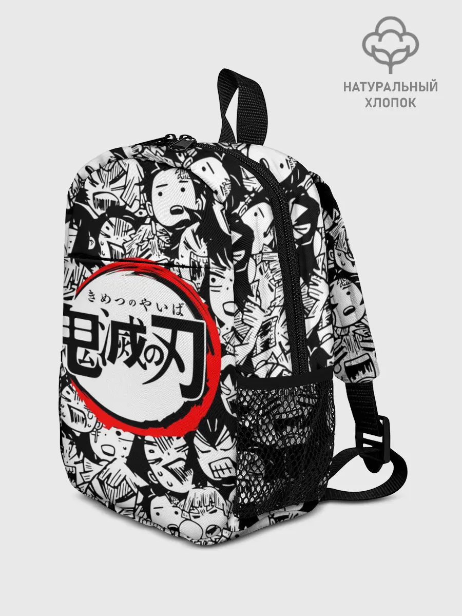 Рюкзак детский / DEMON SLAYER / ЛИЦА / УЗОР