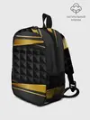 Рюкзак детский / 3D luxury black gold Плиты 3Д