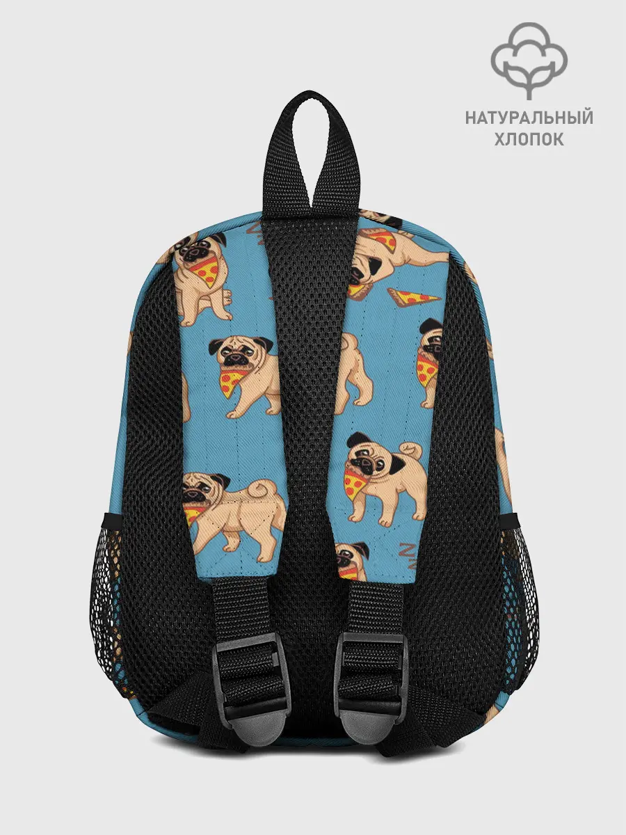 Рюкзак детский / Мопсы с пиццей