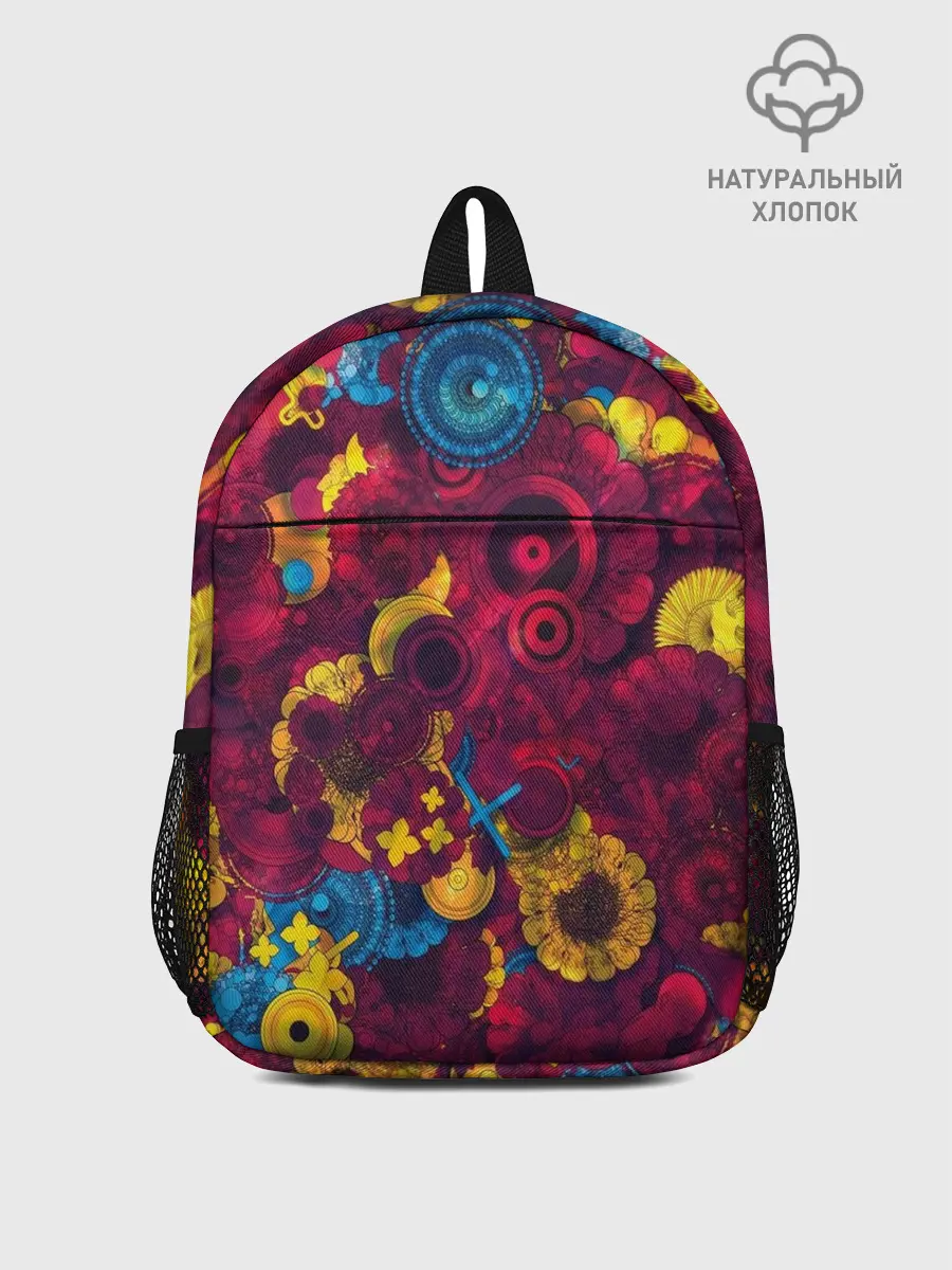 Рюкзак детский / Цветы - шестеренки