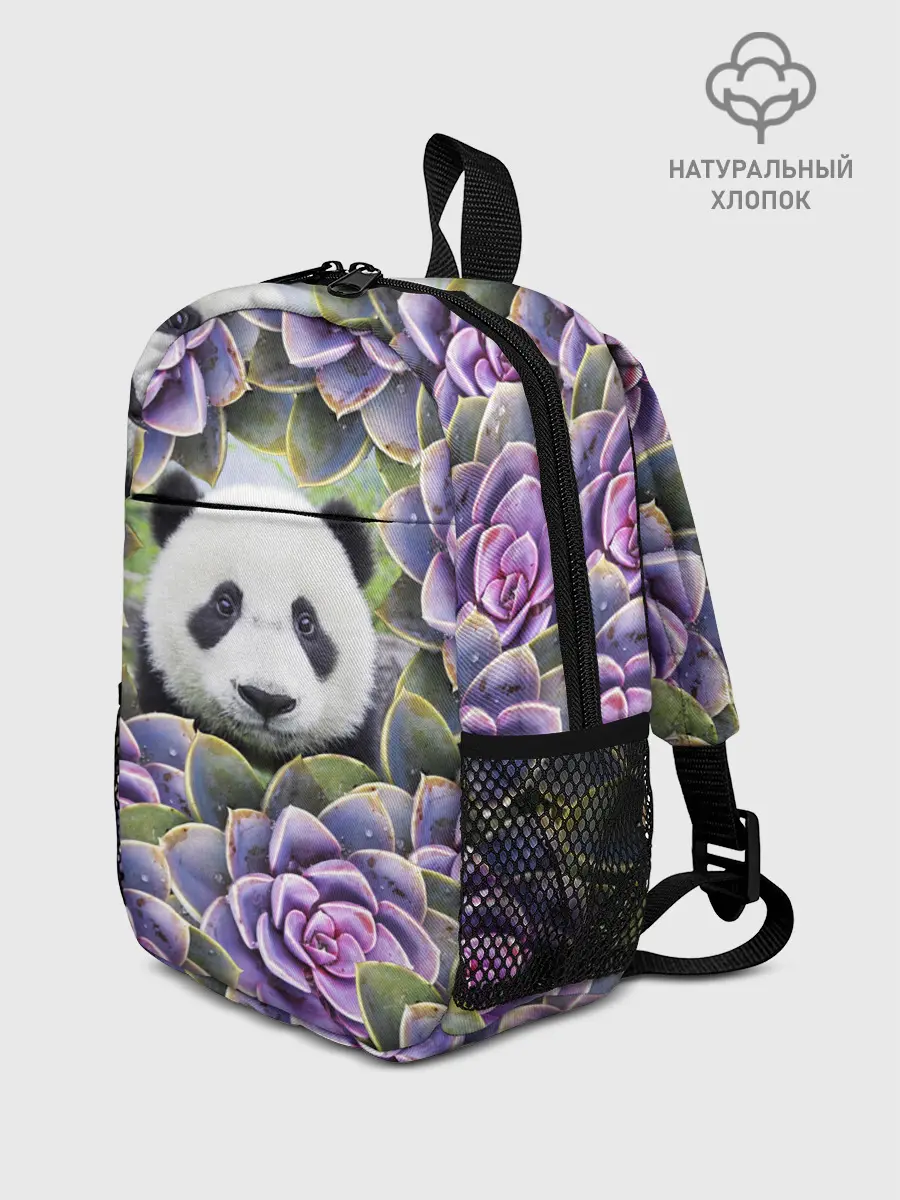 Рюкзак детский / Панда среди цветов
