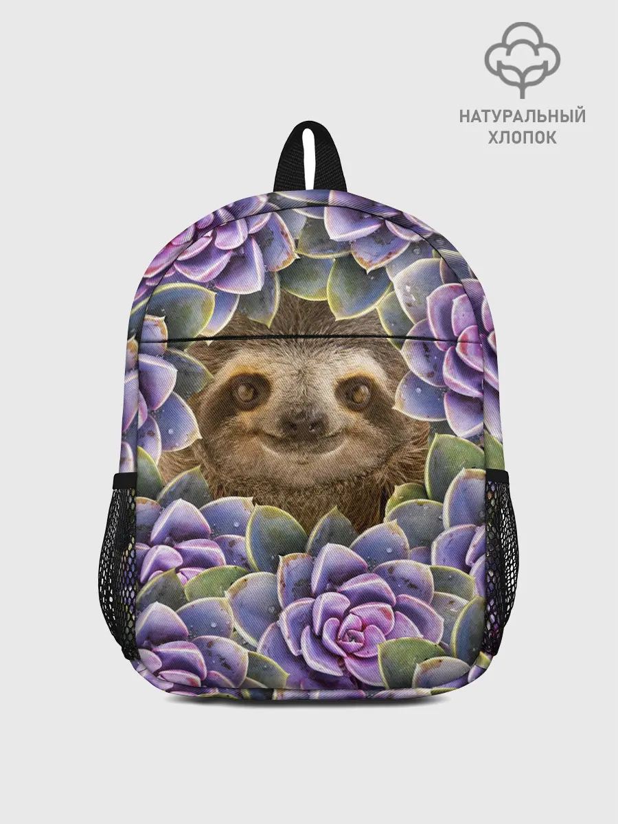 Рюкзак детский / Ленивец среди цветов