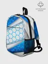 Рюкзак детский / 3D AQUA БРОНЯ ОБЪЕМНЫЕ СОТЫ