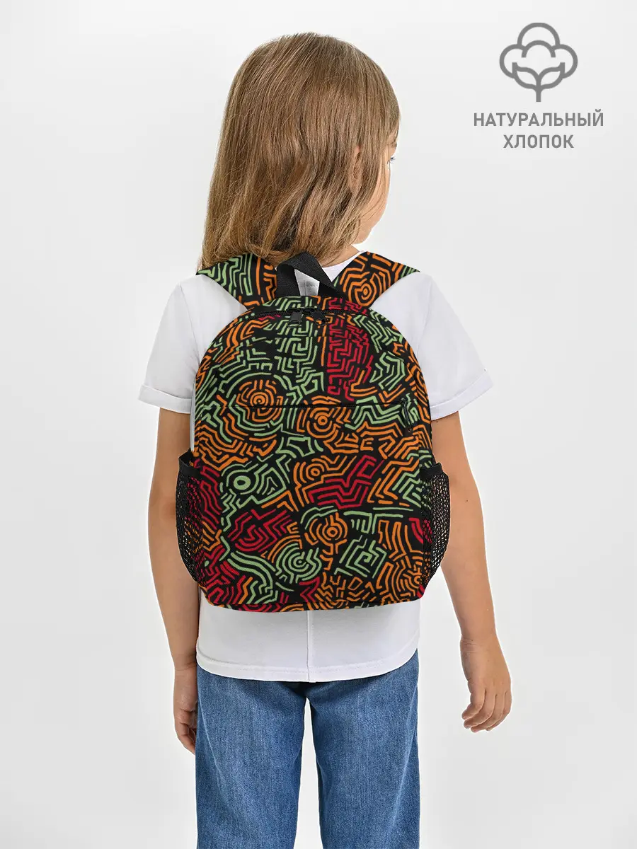 Рюкзак детский / абстрактный узор линии