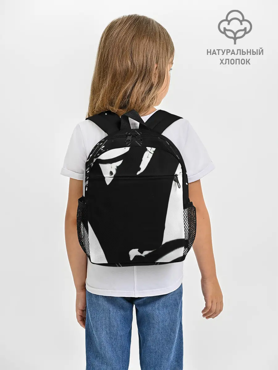 Рюкзак детский / Надпись на спине, каллиграфия