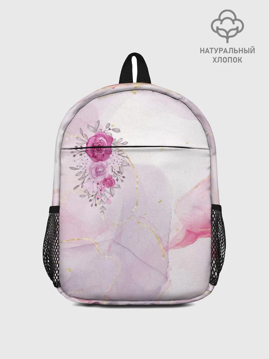 Рюкзак детский / Цветы роспись акварелью