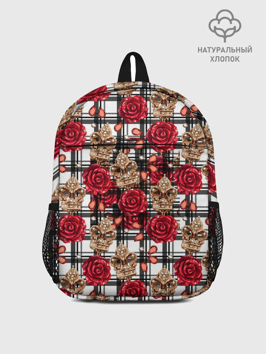 Рюкзак детский / Розы в клеточку