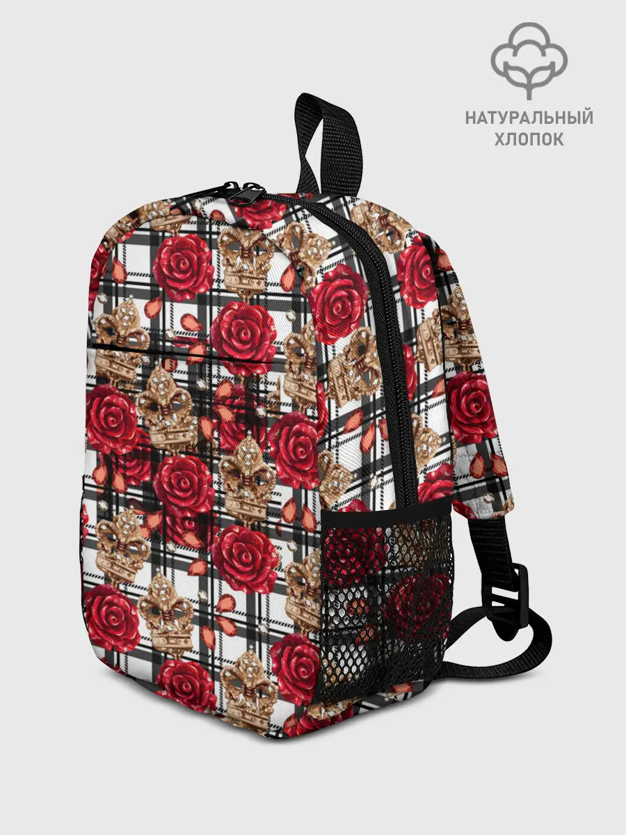 Рюкзак детский / Розы в клеточку