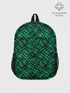 Рюкзак детский / Абстрактный зелено-черный узор