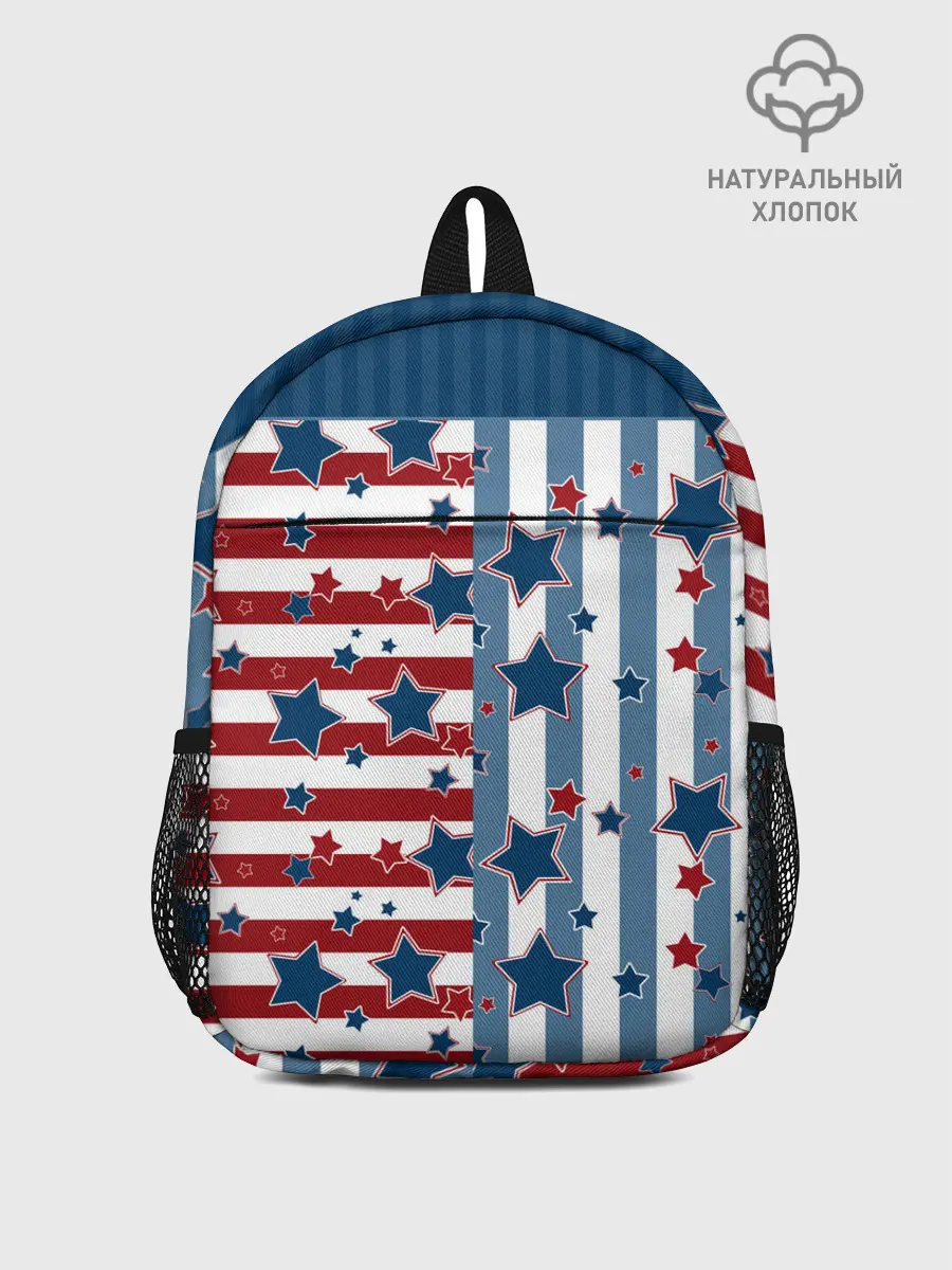 Рюкзак детский / Голубые звезды на полосатом