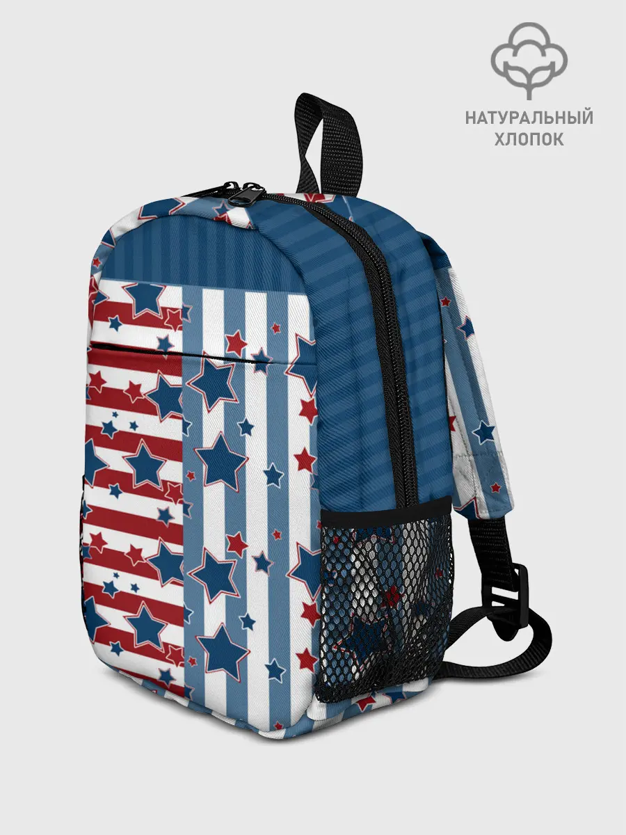 Рюкзак детский / Голубые звезды на полосатом