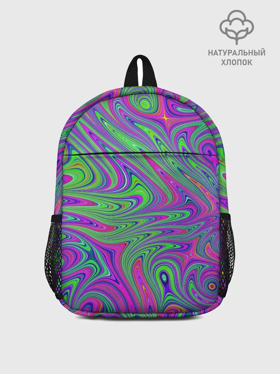 Рюкзак детский / Неоновый абстрактный узор