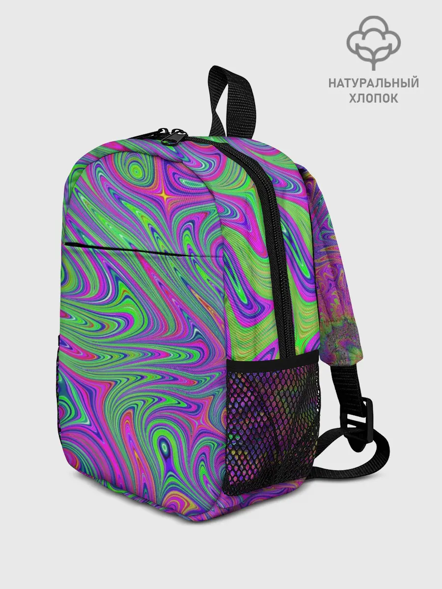 Рюкзак детский / Неоновый абстрактный узор