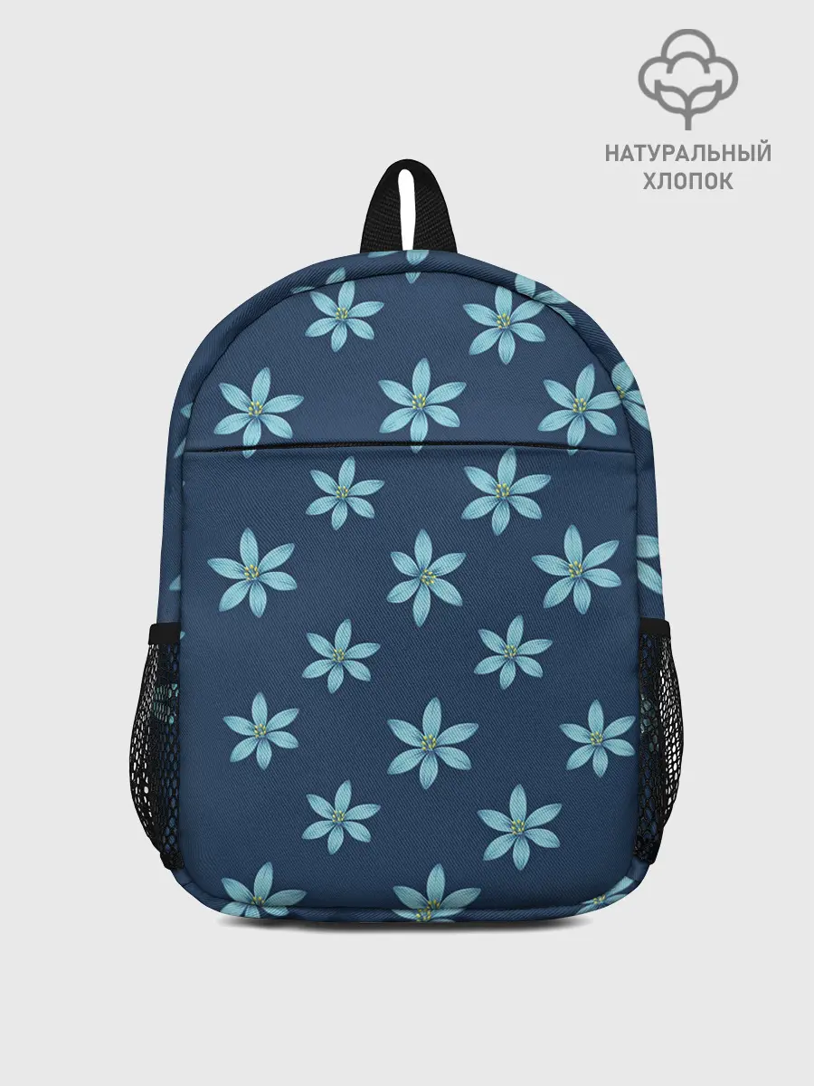 Рюкзак детский / Цветы | Голубые