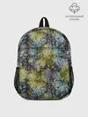 Рюкзак детский / Черно оливковый цветочный