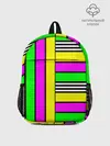 Рюкзак детский / полосатый неоновый модный узор