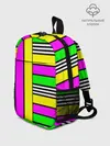 Рюкзак детский / полосатый неоновый модный узор
