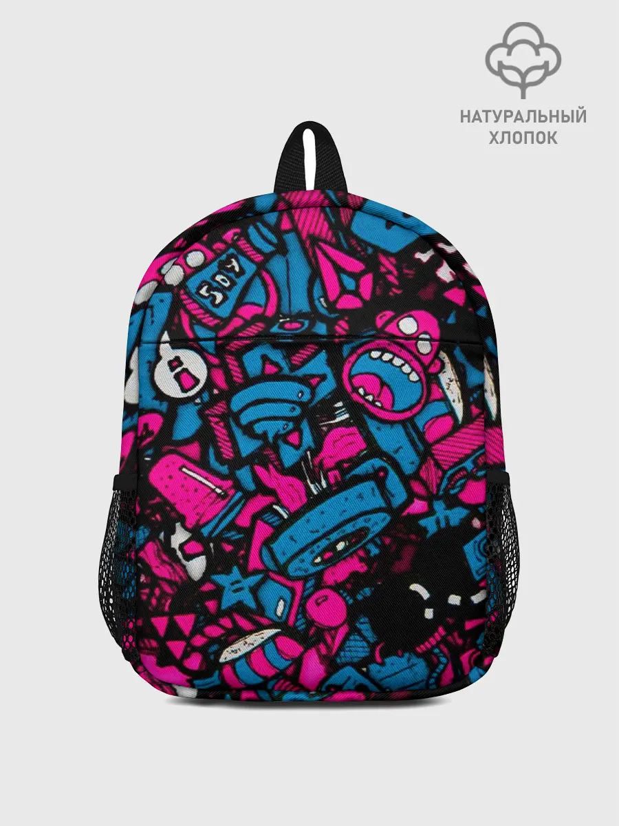 Рюкзак детский / Мультяшные кислотные картинки